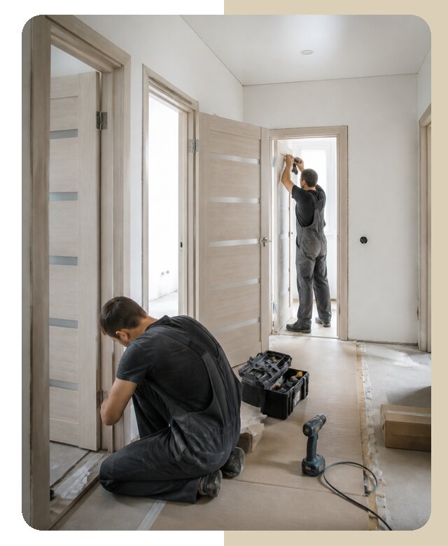 Монтаж нескольких дверей в Стрежевом по цене от 10093 р. | Дверной