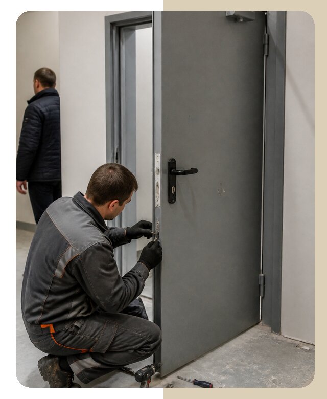 Ремонт противопожарной двери в Стрежевом по цене 6627 р. | Дверной